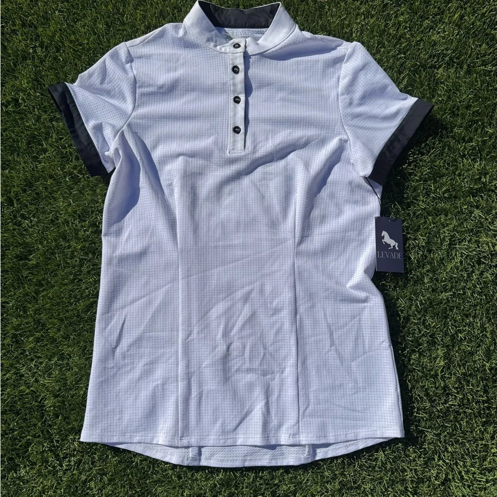 Levade Nina Women’s Short Sleeve Polo White Xl